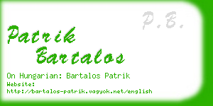 patrik bartalos business card